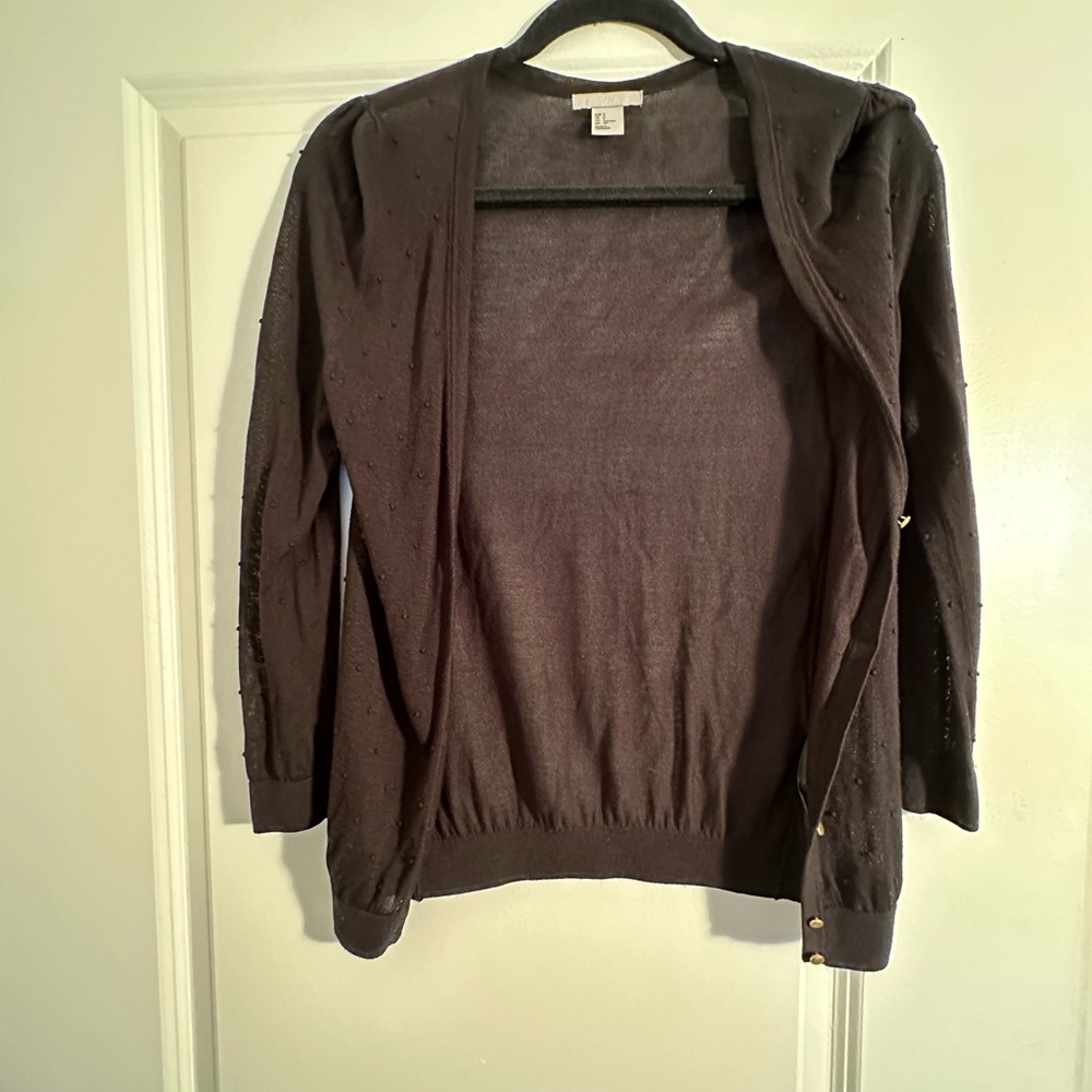Sheer Black Cardigan Size small